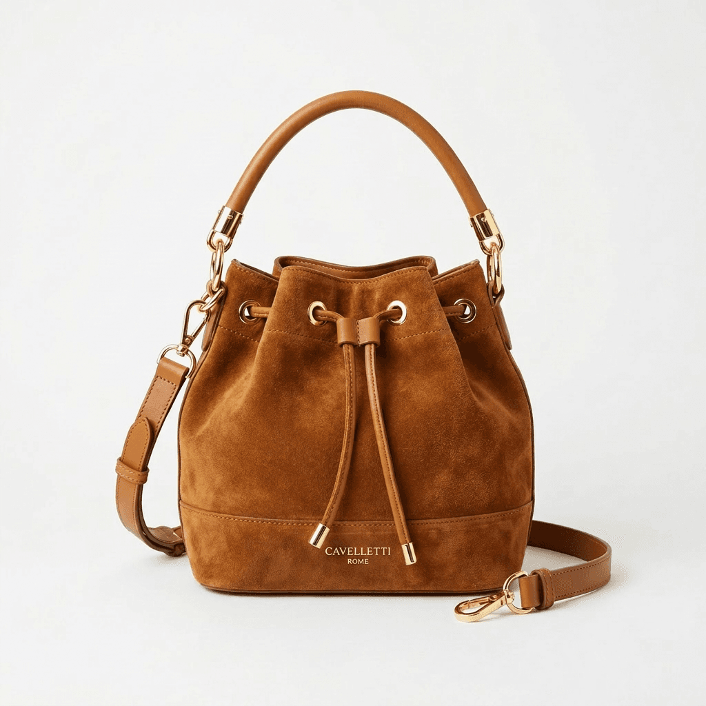 The same style rendered in tan suede