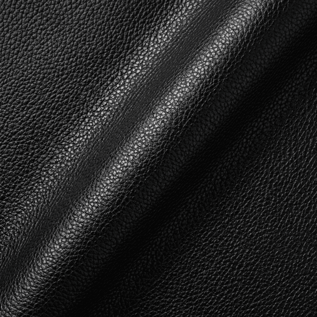 Black leather swatch